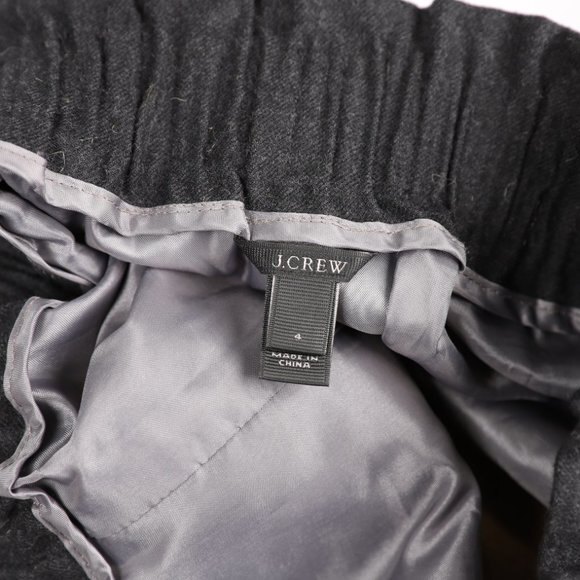 J. Crew Charcoal Grey Wool City Mini Skirt 4 - Picture 8 of 9